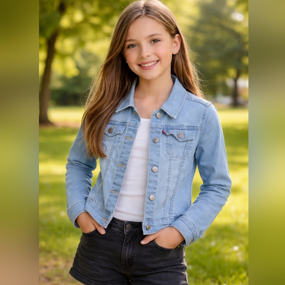 Levi's Size 7/8 Kids Light Blue Jean Jacket – Stylish Denim
